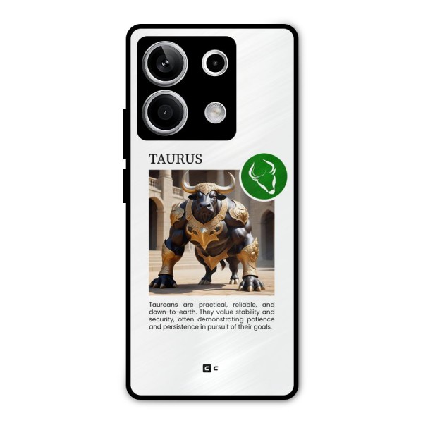 Towering Taurus Metal Back Case for Redmi Note 13 5G