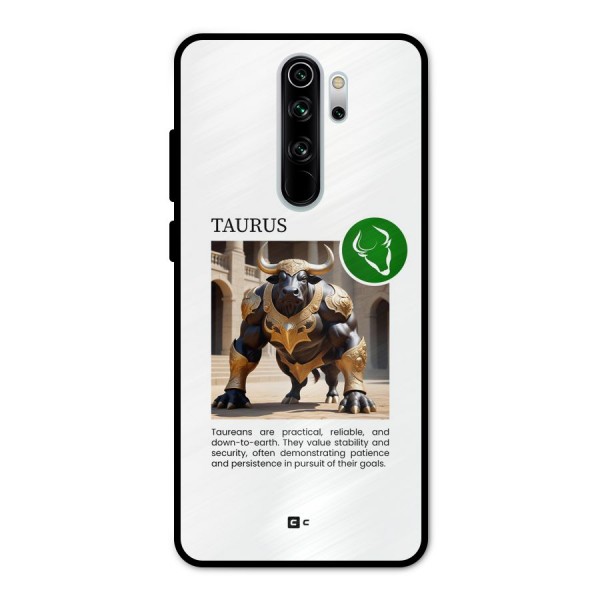 Towering Taurus Metal Back Case for Redmi Note 8 Pro