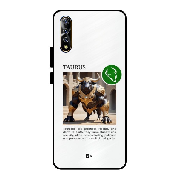 Towering Taurus Metal Back Case for Vivo S1