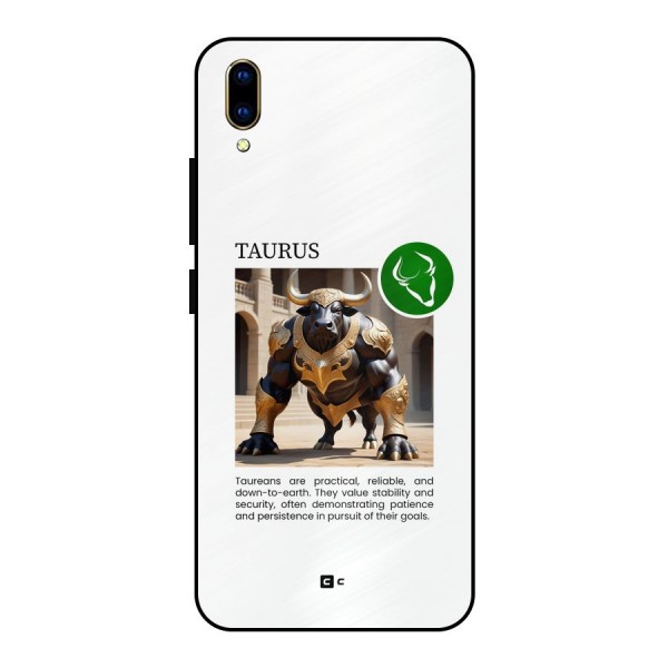 Towering Taurus Metal Back Case for Vivo V11 Pro