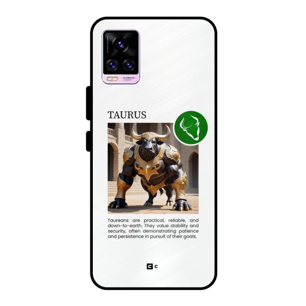 Towering Taurus Metal Back Case for Vivo V20 Pro