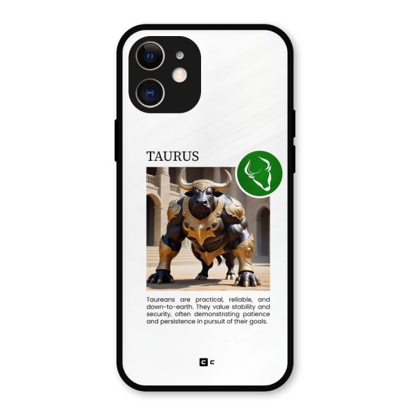 Towering Taurus Metal Back Case for iPhone 12