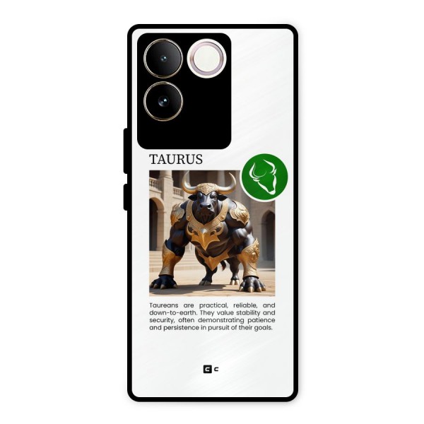 Towering Taurus Metal Back Case for iQOO Z7 Pro