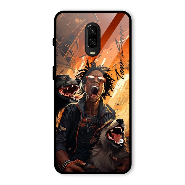 Town Saver Dogs Glass Back Case for OnePlus 6T