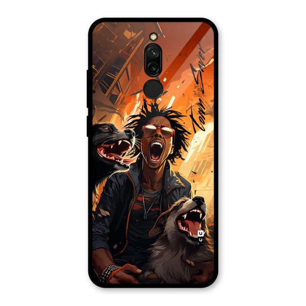 Town Saver Dogs Glass Back Case for Redmi 8