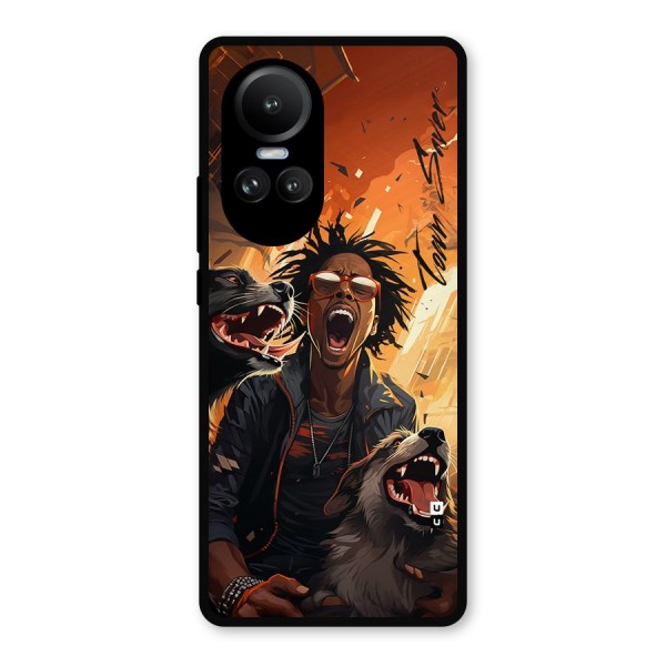 Town Saver Dogs Metal Back Case for Oppo Reno10 Pro