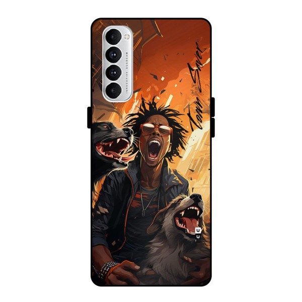 Town Saver Dogs Metal Back Case for Oppo Reno4 Pro