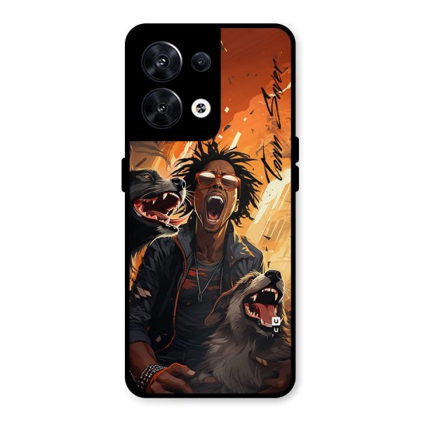 Town Saver Dogs Metal Back Case for Oppo Reno8 5G