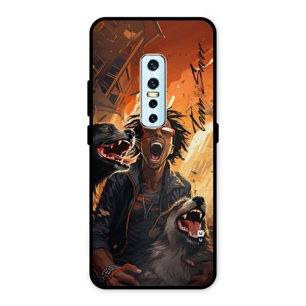 Town Saver Dogs Metal Back Case for Vivo V17 Pro