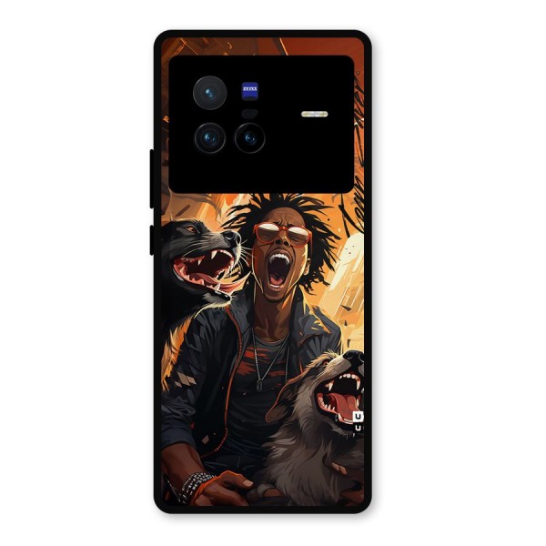 Town Saver Dogs Metal Back Case for Vivo X80