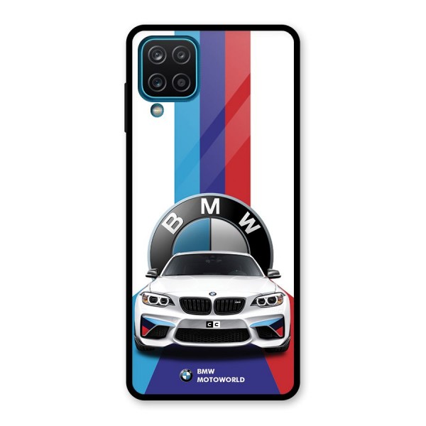 Track Supercar Glass Back Case for Galaxy A12