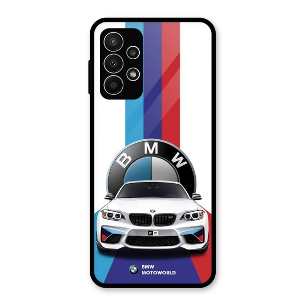 Track Supercar Glass Back Case for Galaxy A23