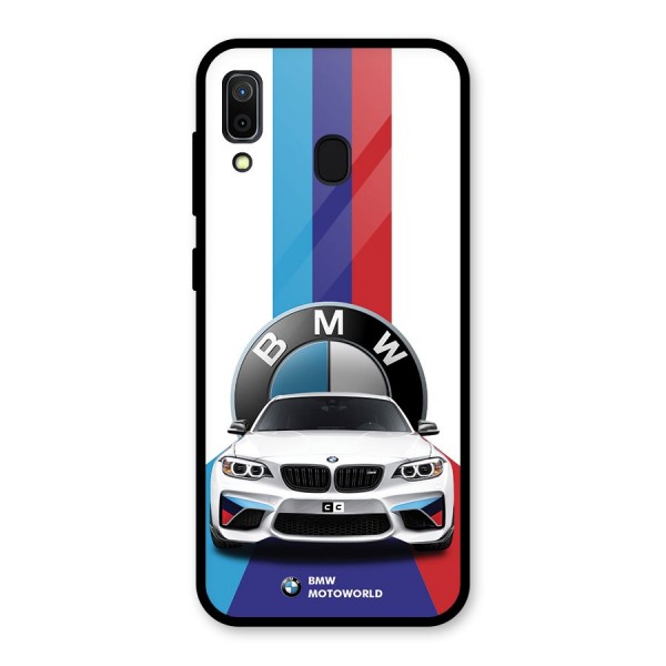 Track Supercar Glass Back Case for Galaxy A30