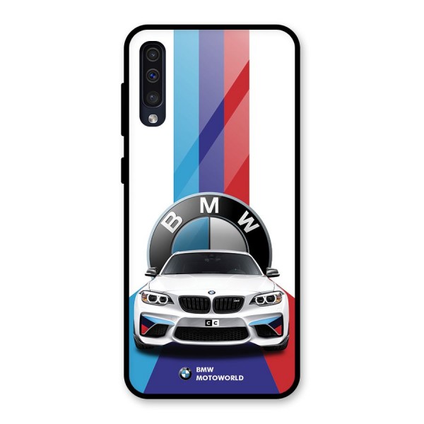 Track Supercar Glass Back Case for Galaxy A50