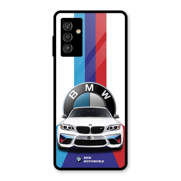 Track Supercar Glass Back Case for Galaxy M13