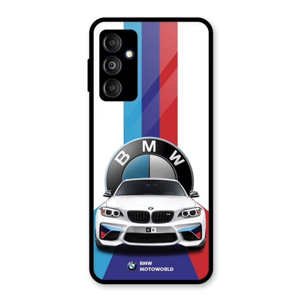 Track Supercar Glass Back Case for Galaxy M14 5G