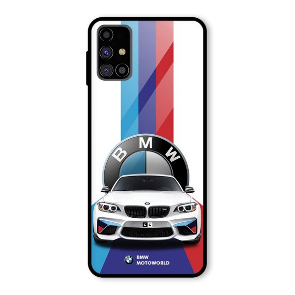 Track Supercar Glass Back Case for Galaxy M31s