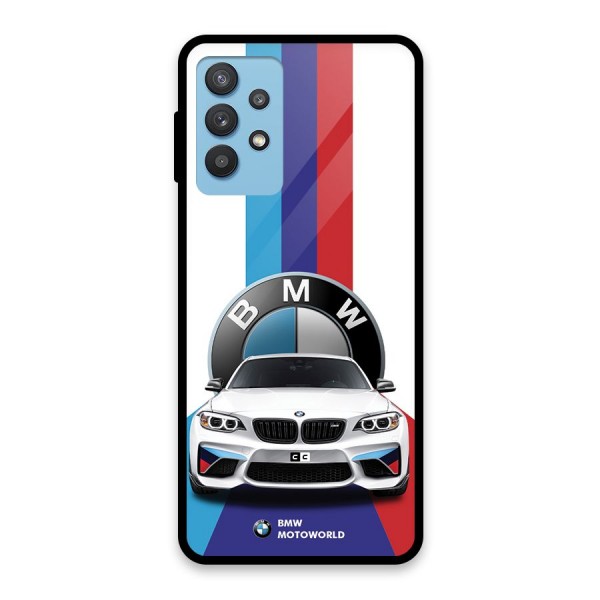 Track Supercar Glass Back Case for Galaxy M32 5G