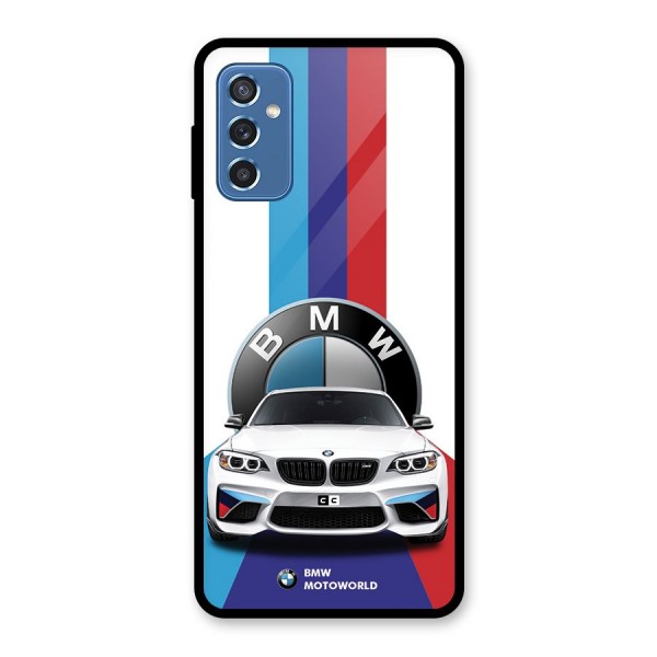 Track Supercar Glass Back Case for Galaxy M52 5G