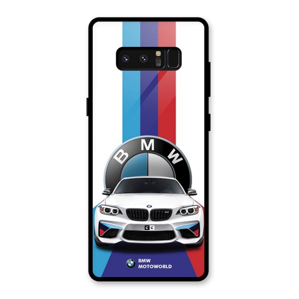 Track Supercar Glass Back Case for Galaxy Note 8