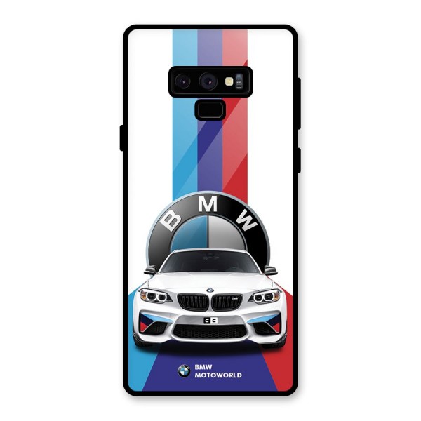 Track Supercar Glass Back Case for Galaxy Note 9