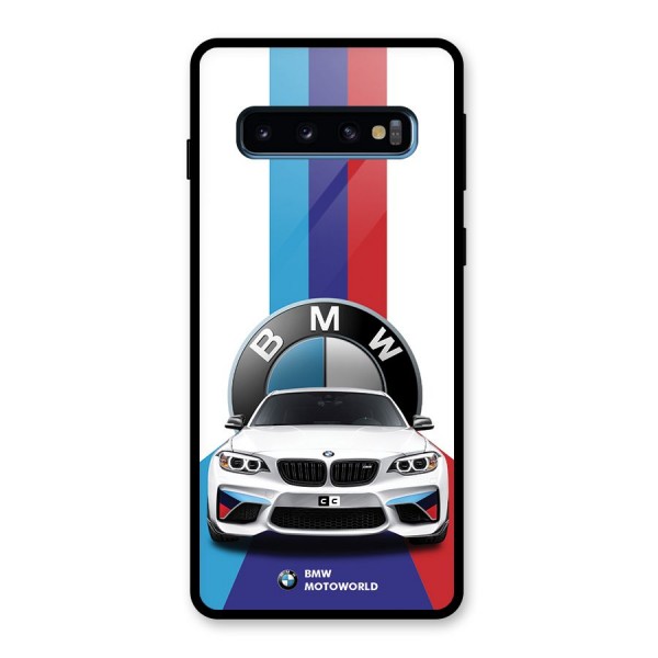 Track Supercar Glass Back Case for Galaxy S10