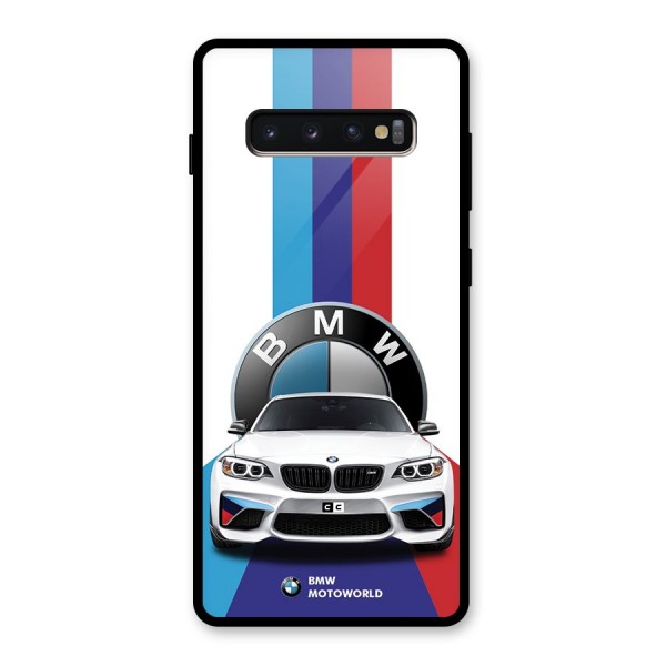 Track Supercar Glass Back Case for Galaxy S10 Plus