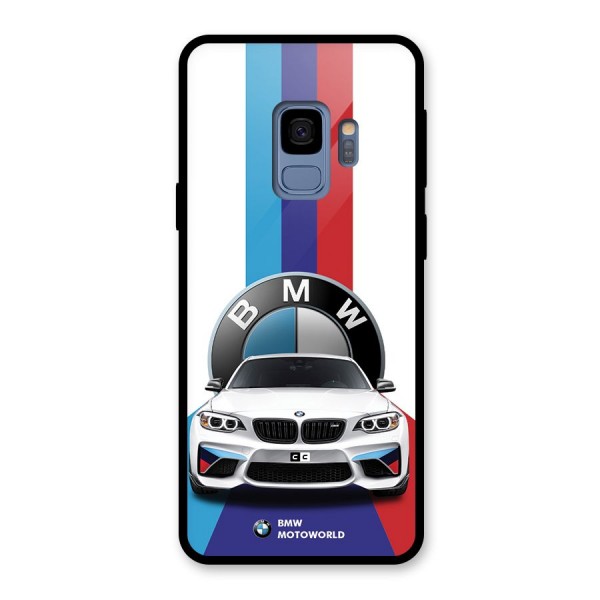 Track Supercar Glass Back Case for Galaxy S9