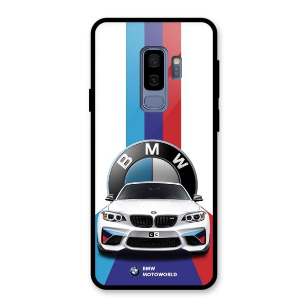 Track Supercar Glass Back Case for Galaxy S9 Plus