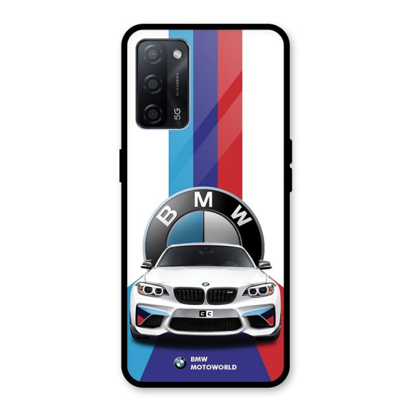 Track Supercar Glass Back Case for Oppo A53s 5G