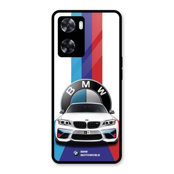 Track Supercar Glass Back Case for Oppo A77s