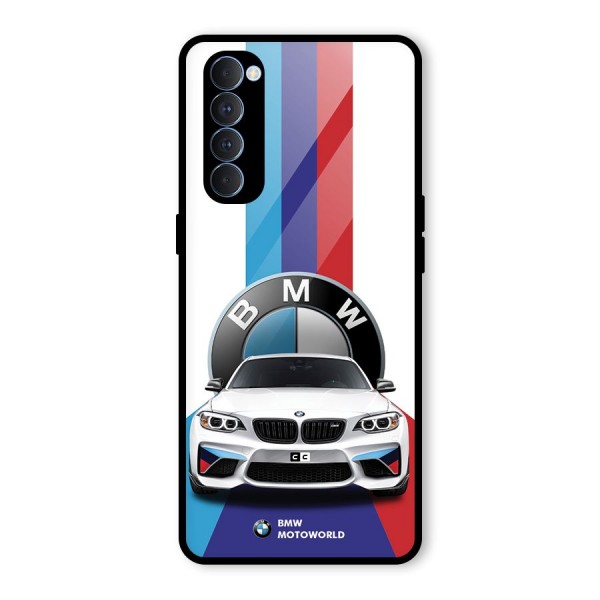 Track Supercar Glass Back Case for Oppo Reno4 Pro