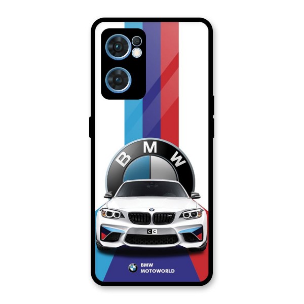 Track Supercar Glass Back Case for Oppo Reno7 5G