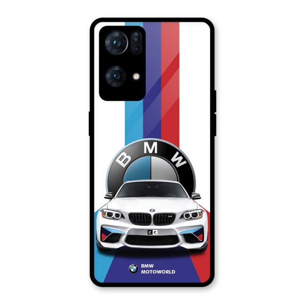 Track Supercar Glass Back Case for Oppo Reno7 Pro 5G