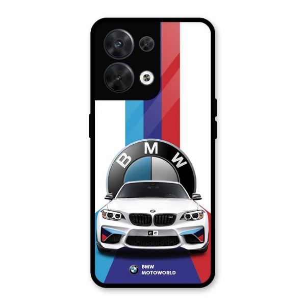 Track Supercar Glass Back Case for Oppo Reno8 5G