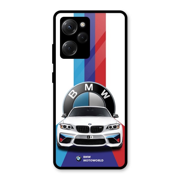 Track Supercar Glass Back Case for Poco X5 Pro