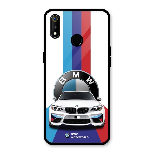 Track Supercar Glass Back Case for Realme 3i