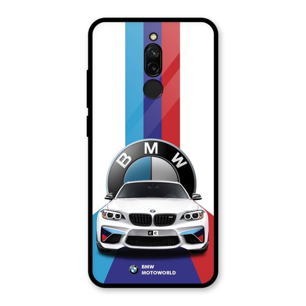 Track Supercar Glass Back Case for Redmi 8