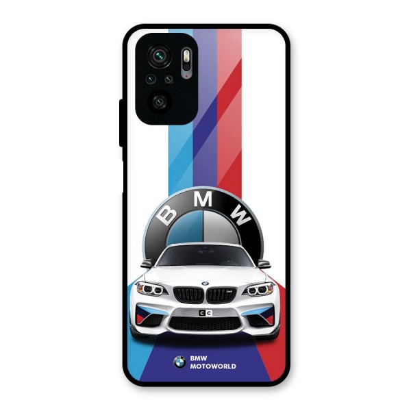 Track Supercar Glass Back Case for Redmi Note 10