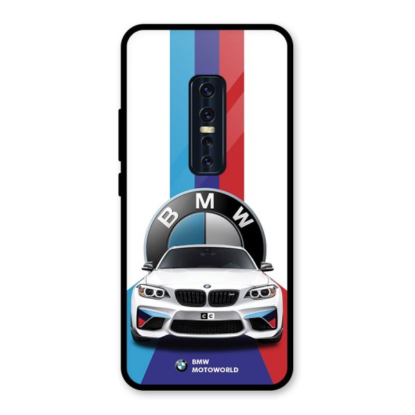 Track Supercar Glass Back Case for Vivo V17 Pro