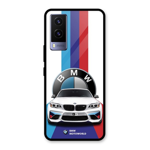 Track Supercar Glass Back Case for Vivo V21e 5G