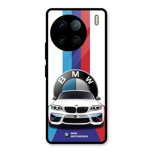 Track Supercar Glass Back Case for Vivo X90 Pro