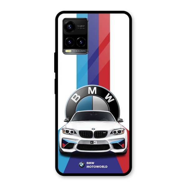 Track Supercar Glass Back Case for Vivo Y21A