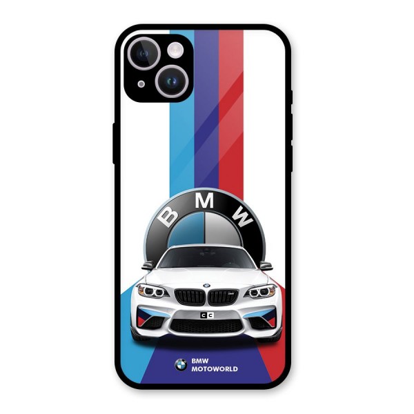 Track Supercar Glass Back Case for iPhone 14 Plus