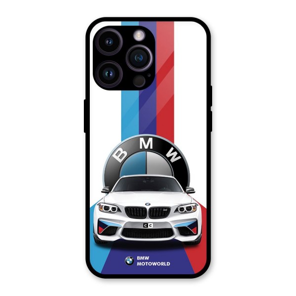 Track Supercar Glass Back Case for iPhone 14 Pro Max