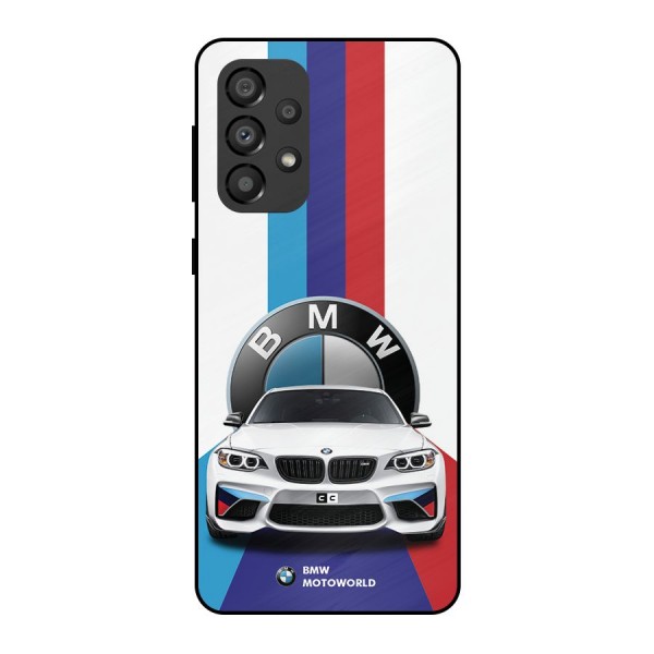 Track Supercar Metal Back Case for Galaxy A33 5G