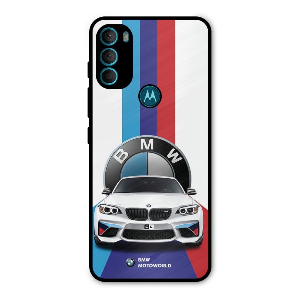 Track Supercar Metal Back Case for Moto G71 5G