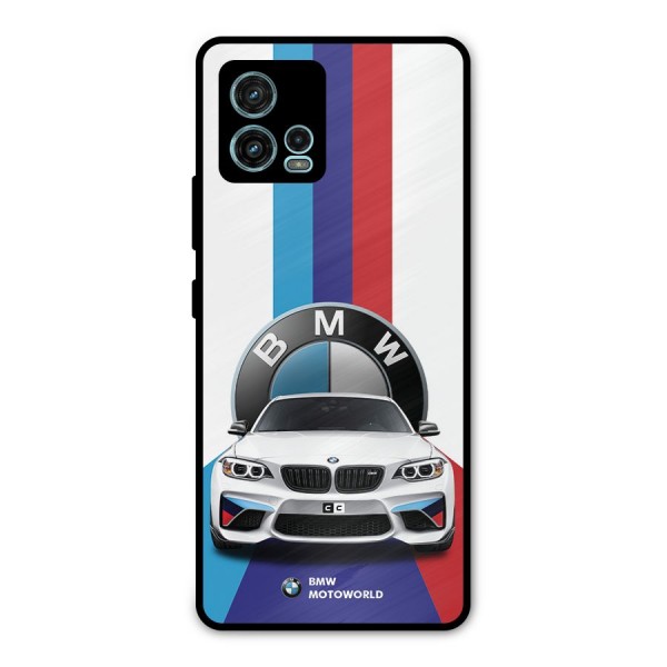 Track Supercar Metal Back Case for Moto G72