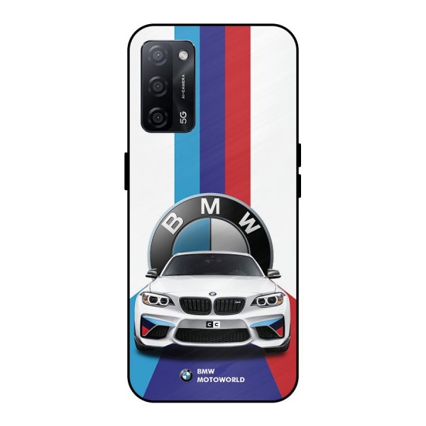 Track Supercar Metal Back Case for Oppo A53s 5G