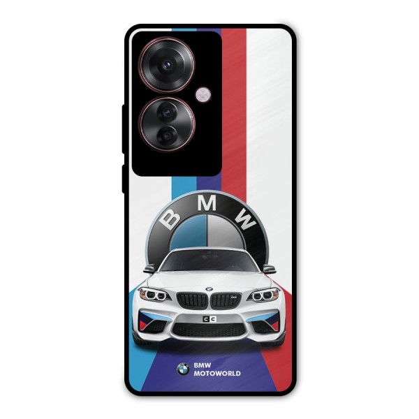 Track Supercar Metal Back Case for Oppo F25 Pro